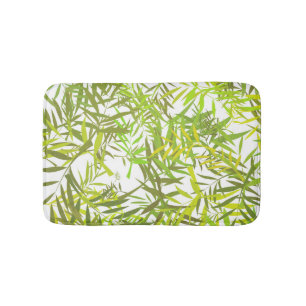 Alfombrilla De Baño Hojas salvajes verdes