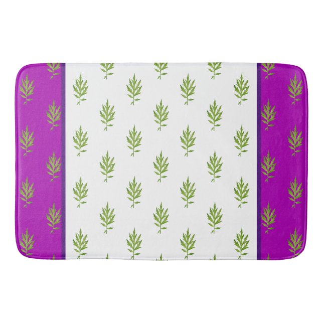 Alfombrilla De Baño Hojas silvestres en una tina de baño (Anverso)