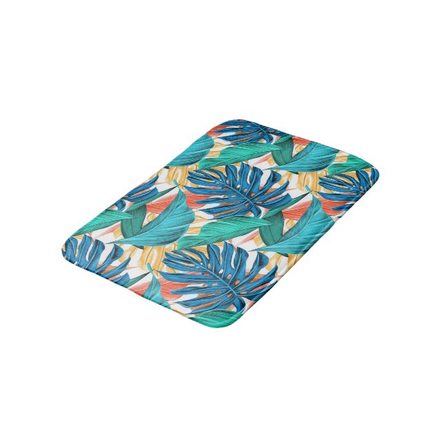 Alfombrilla De Baño Hojas tropicales exóticas (Angular)
