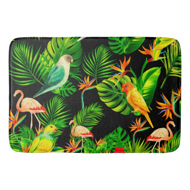Alfombrilla De Baño Hojas tropicales selvas (Anverso)