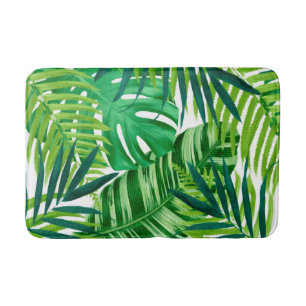 Alfombrilla De Baño Hojas tropicales verdes