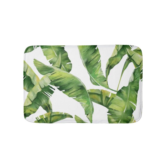 Alfombrilla De Baño Hojas verdes (Anverso)