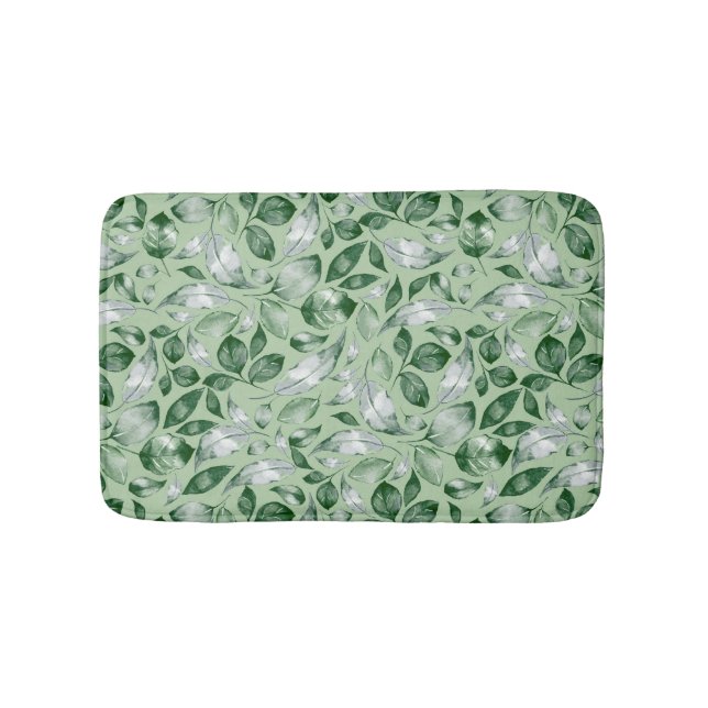 Alfombrilla De Baño Hojas verdes (Anverso)