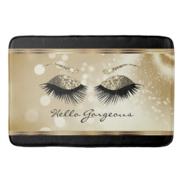 Alfombrilla De Baño Hola Gorgeo - Hermosas pestañas con oro