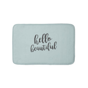 Alfombrilla De Baño Hola hermosa turquesa barba