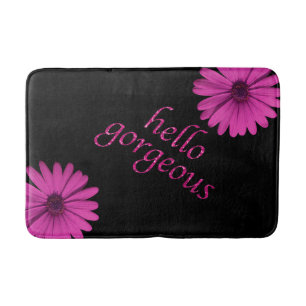 Alfombrilla De Baño Hola ligón femenino magnífico de la mirada del