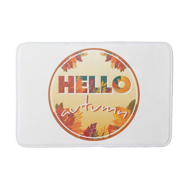 Alfombrilla De Baño Hola otoño (Anverso)