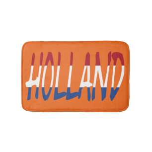 Alfombrilla De Baño Holanda colocada sobre la bandera de los Países Ba