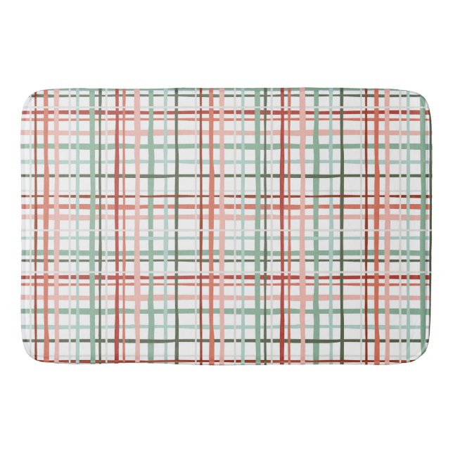 Alfombrilla De Baño Holiday Gingham - Alegre (Anverso)
