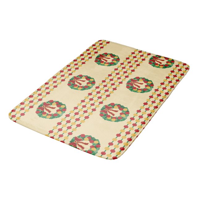 Alfombrilla De Baño Holiday Wreath Knit (Angular)