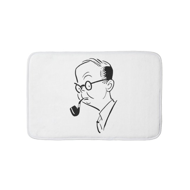 Alfombrilla De Baño Hombre con pipa (Anverso)