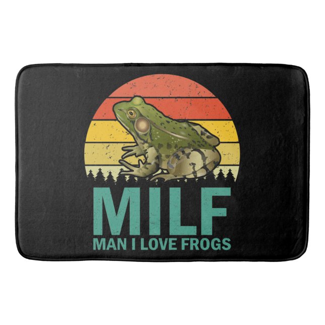 Alfombrilla De Baño Hombre del MILF I Love Frogs Bath Mat (Anverso)