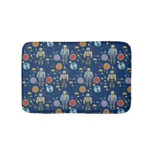 Alfombrilla De Baño Hombre espacial astuto colorido