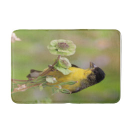 Alfombrilla De Baño Hombre Goldfinch encaramado en flores