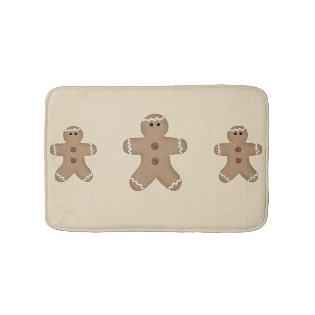 Alfombrilla De Baño Hombres de jengibre Navidades Bath Mat (Anverso)