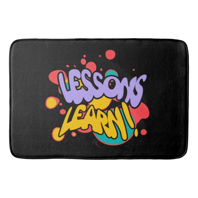 ALFOMBRILLA DE BAÑO HOME PAINT SPLASH LESSONS LEARN BATH MAT  (Anverso)