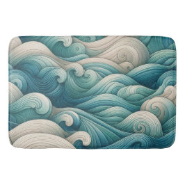 Alfombrilla De Baño Home Studio Ocean Wave Swirl