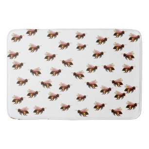 Alfombrilla De Baño Honey Bees Flying