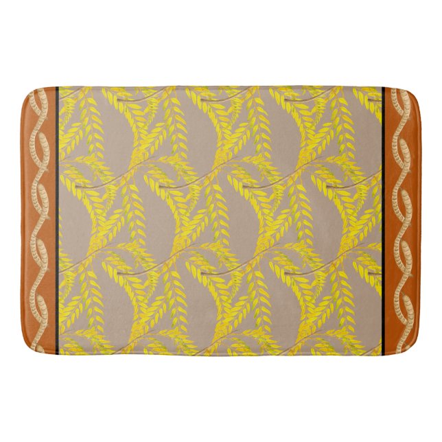 Alfombrilla De Baño Honey Locust en una tina de baño (Anverso)