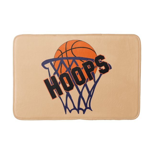 Alfombrilla De Baño Hoops Basketball & Net Bath Mat (Anverso)