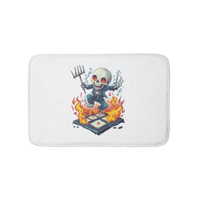 Alfombrilla De Baño Hopscotch de Hell - Funny Demon Skull (Anverso)