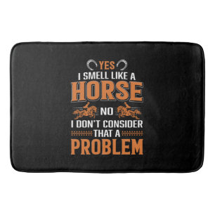 Alfombrilla De Baño Horse Art Sí Huelo Como Un Caballo
