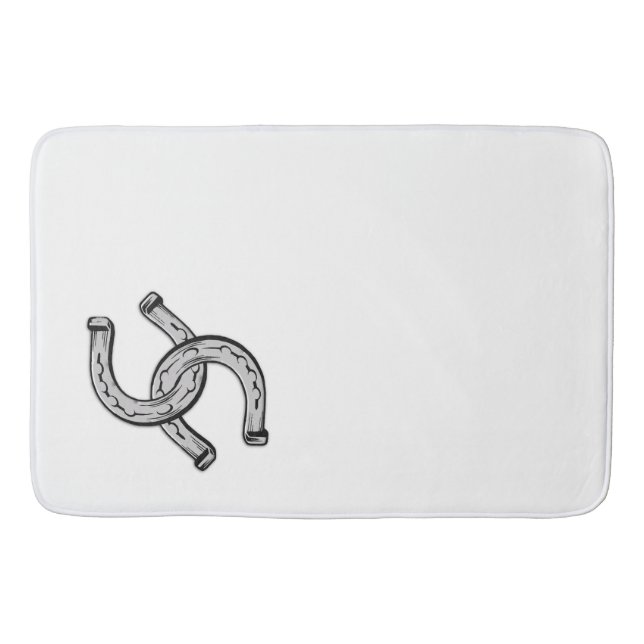 Alfombrilla De Baño Horseshoes White (Anverso)