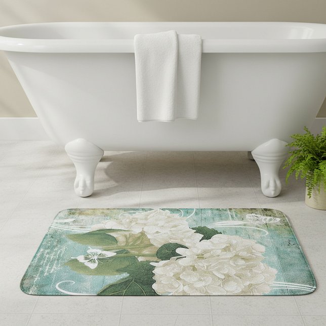 Alfombrilla De Baño Hortensia blanca (Subido por el creador)