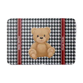 Alfombrilla De Baño Houndstooth Bear Home,