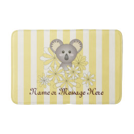 Alfombrilla De Baño Huella Amarilla Cute Bebé Koala Bear Niños