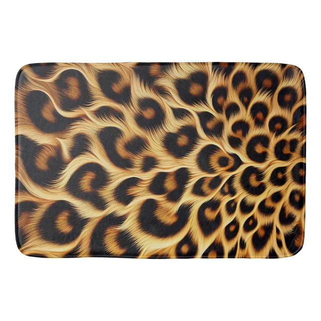 Alfombrilla De Baño huella de leopardo de moda (Anverso)