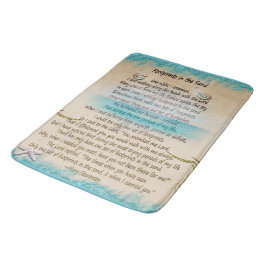 Alfombrilla De Baño Huellas en el poema de la fe en la religión de la