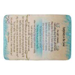 Alfombrilla De Baño Huellas en el poema de la fe en la religión de la