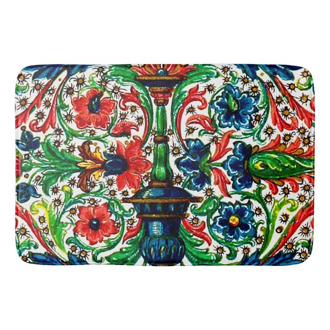 Alfombrilla De Baño Huellas Jewel Manuscript Medieval Flowlls Scrolls (Anverso)