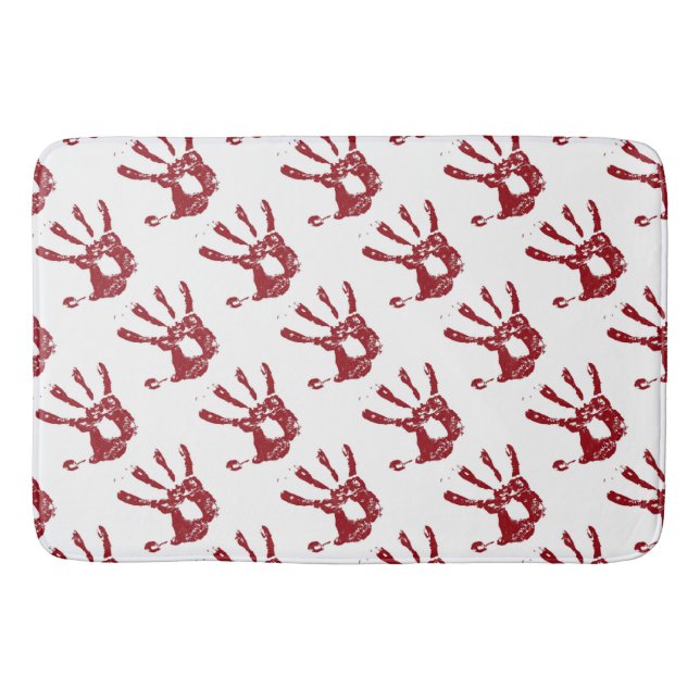 Alfombrilla De Baño Huellas Sangrientas Bath Mat (Anverso)