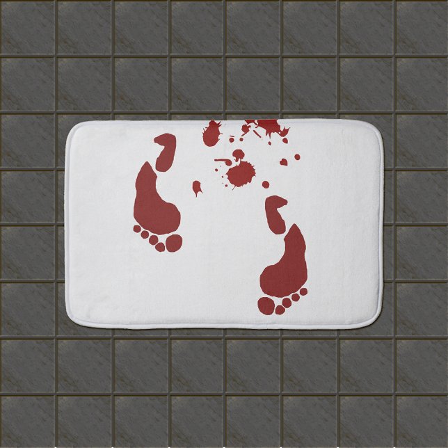 Alfombrilla De Baño Huellas Sangrientas Mat de Bath salpicado de sangr (Subido por el creador)