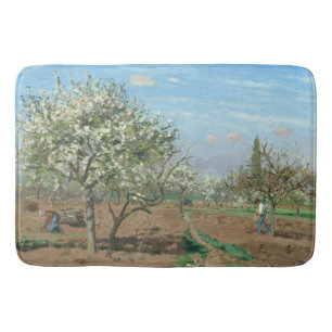 Alfombrilla De Baño Huerto en flor, Louveciennes Camille Pissarro