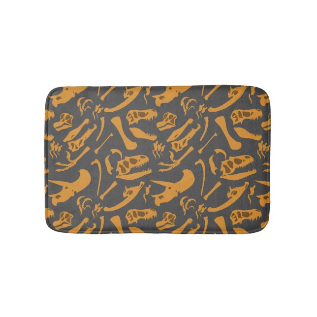 Alfombrilla De Baño Huesos de dinosaurio (gris) (Anverso)
