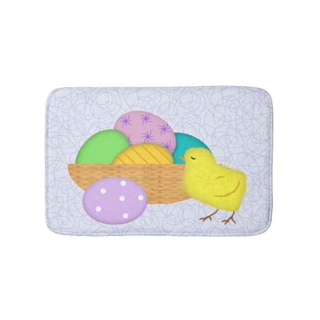 Alfombrilla De Baño Huevos De Pascua Y Mat De Baño De Chick (Anverso)