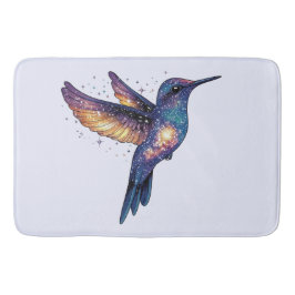 Alfombrilla De Baño Hummingbird con pájaro de Stary Night Sky