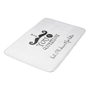 Alfombrilla De Baño Humor de bigote negro