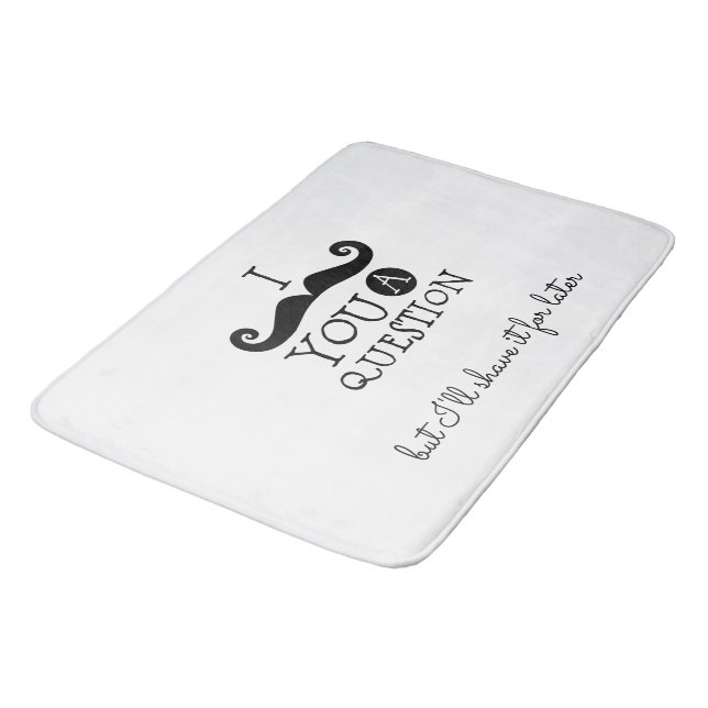 Alfombrilla De Baño Humor de bigote negro (Angular)