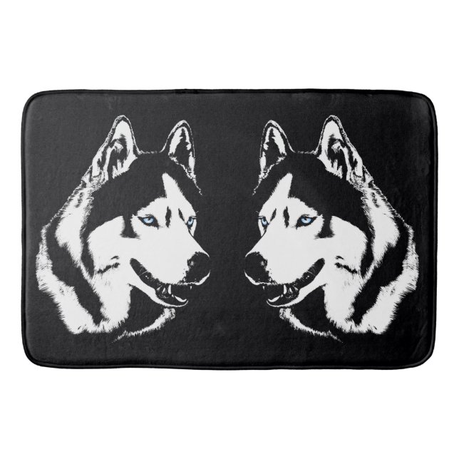 Alfombrilla De Baño Husky Bathmat Husky Malamute Bath Decoración (Anverso)