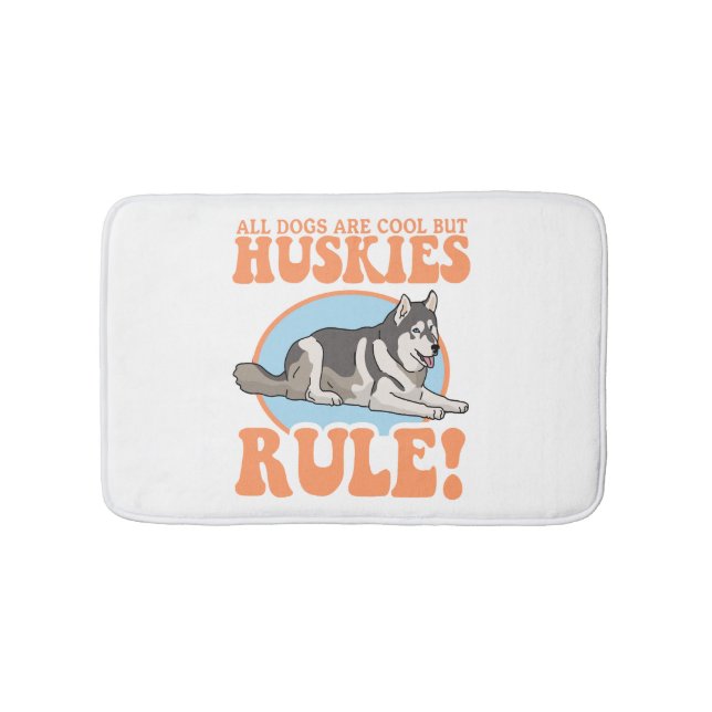Alfombrilla De Baño Husky Dog Owner Huskies (Anverso)
