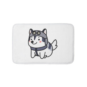 Alfombrilla De Baño Husky Pilot Dog Lover Malamute