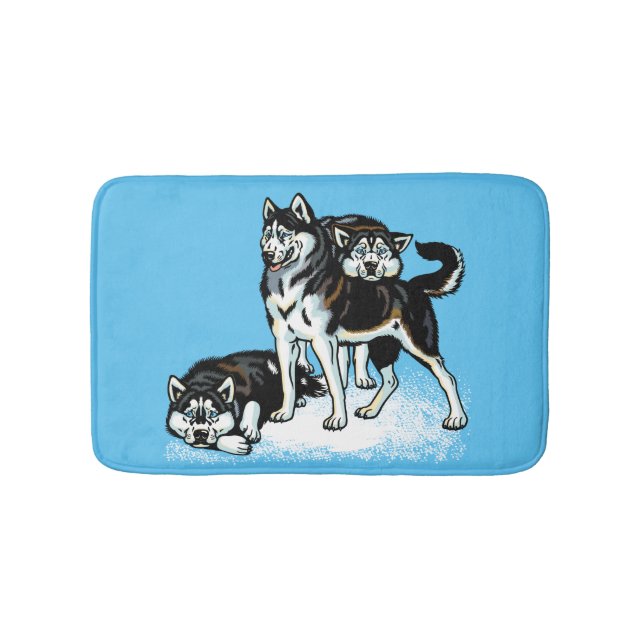 Alfombrilla De Baño husky siberiano (Anverso)