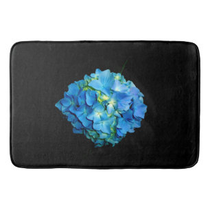 Alfombrilla De Baño Hydrangea azul