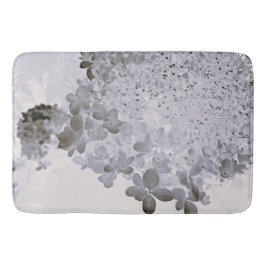 Alfombrilla De Baño Hydrangea Limelight elegante en negro y gris
