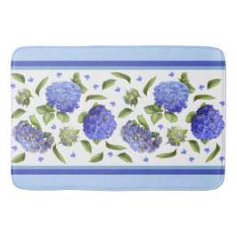 Alfombrilla De Baño Hydrangeas Blue