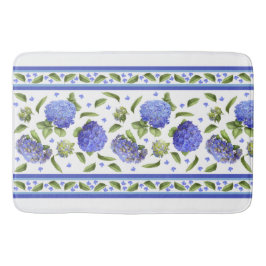 Alfombrilla De Baño Hydrangeas Blue
